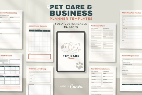 Download Pet Care &amp; Business Planner Templates - Business planner templates Collection