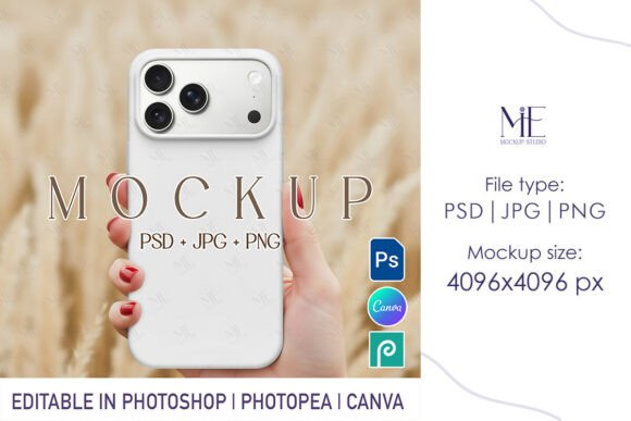 Download IPhone 17 Tough Case Mockup PSD PNG - Case mockup Collection