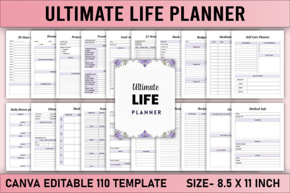 Download Editable Ultimate Life Planner Canva - Life planner Collection