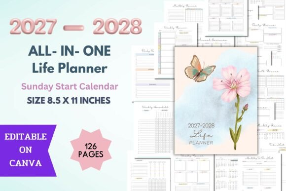 Download 2027-2028 All in One Life Planner - Life planner Collection