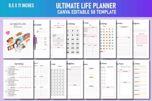 Download Ultimate Life Planner Canva KDP - Life planner Collection