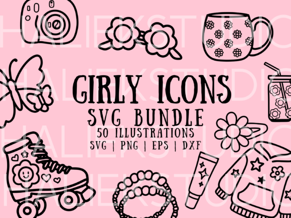 Download Girly Aesthetic Icons SVG Illustrations - Aesthetic icons Collection