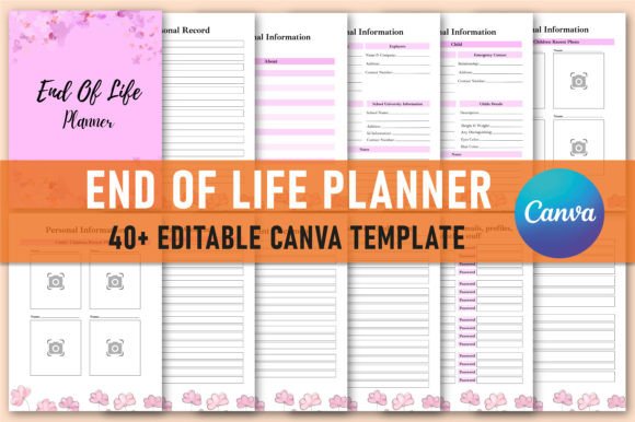 Download Editable End of Life Planner for Canva - Life planner Collection